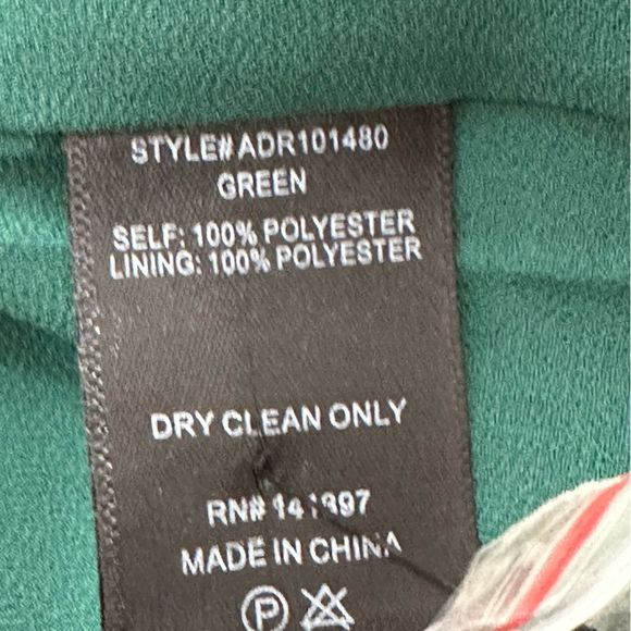 ASTR Cascade Long Sleeve Ruffle Front Mini Dress Green Satin | Size XL - Picture 10 of 11